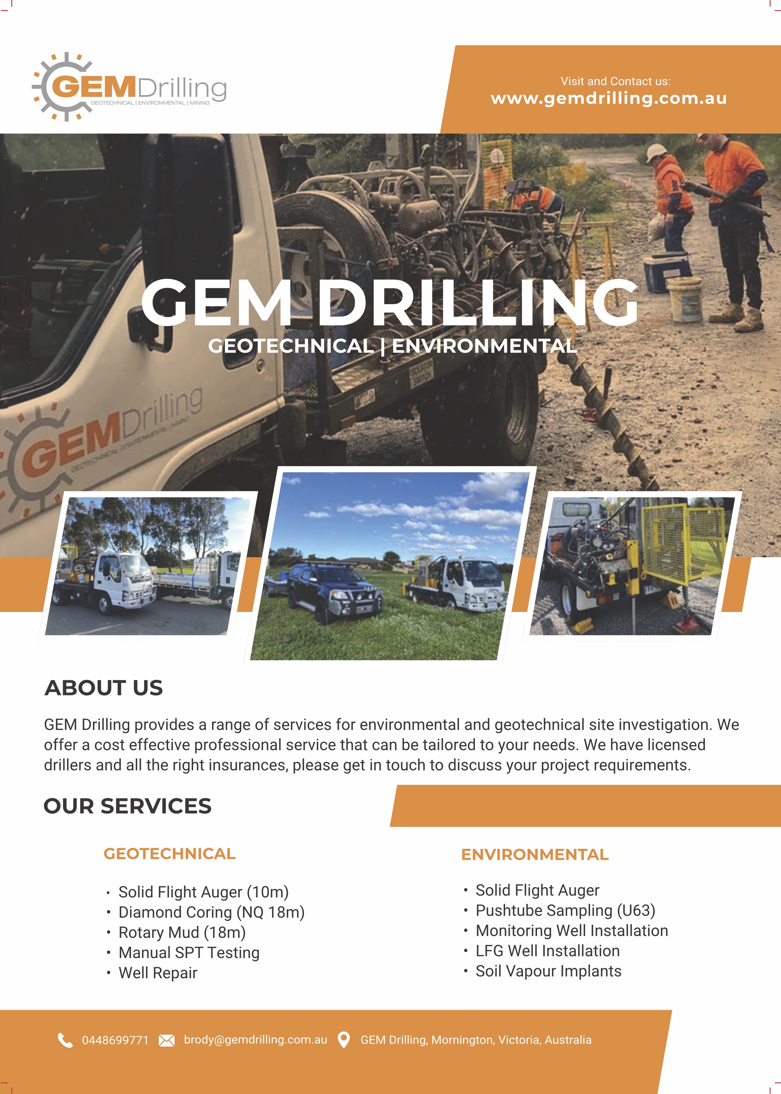GM Drilling poster design